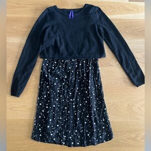 Seraphine Maternity Black Starry Dress